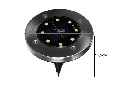 Iluminare solară pentru grădină Luminile Disk - 12 bucăți