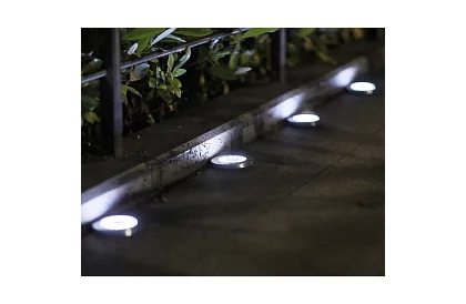 Iluminare solară pentru grădină Luminile Disk - 12 bucăți