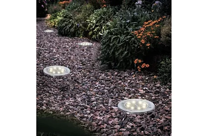 Iluminare solară pentru grădină Luminile Disk - 12 bucăți