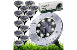 Iluminare solară pentru grădină Luminile Disk - 12 bucăți