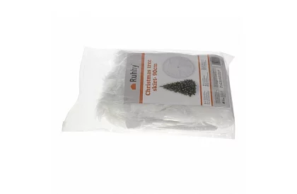 Covor pentru bradul de Crăciun - 90 cm - blană albă