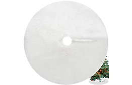 Covor pentru bradul de Crăciun - 90 cm - blană albă