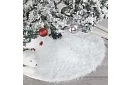 Covor pentru bradul de Crăciun - 90 cm - blană albă