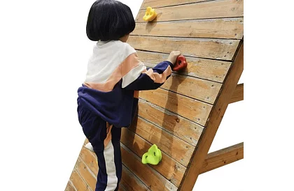 Prindere de escaladă – set de escaladă pentru copii 10 pietre + 2 mânere