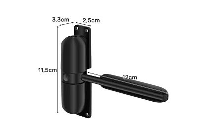 Închizător de ușă cu arc, cu forță de tragere ajustabilă