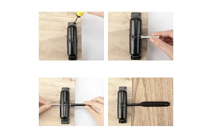 Închizător de ușă cu arc, cu forță de tragere ajustabilă