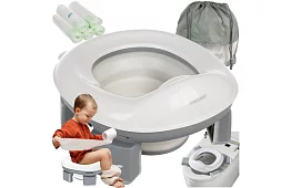 Toaletă de călătorie pliabilă pentru copii 2 în 1