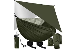 Rețea de hamac turistică cu plasă împotriva țânțarilor pentru două persoane – capacitate de 250 kg