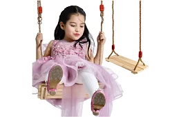 Leagăn de copii suspendat pe frânghii