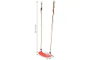 Leagăna pentru copii suspendată pe frânghii – din plastic - roșie