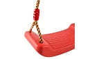 Leagăna pentru copii suspendată pe frânghii – din plastic - roșie