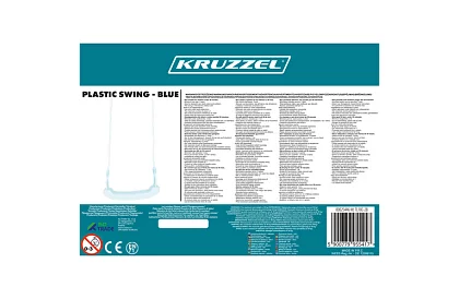 Leagăn de copii suspendat pe frânghii – din plastic – albastru