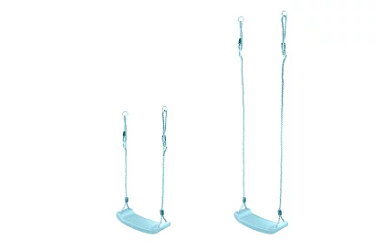Leagăn de copii suspendat pe frânghii – din plastic – albastru