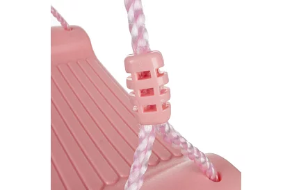 Leagăna pentru copii suspendată pe frânghii – din plastic – roz