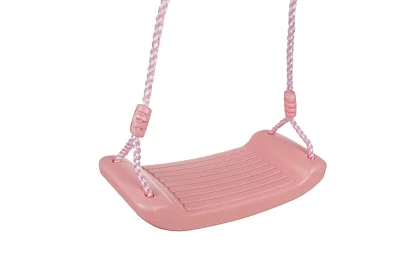 Leagăna pentru copii suspendată pe frânghii – din plastic – roz