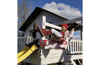 Leagăna pentru copii cu bară pe frânghii – 2în1