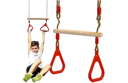 Leagăna pentru copii cu bară pe frânghii – 2în1