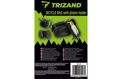Geantă impermeabilă pentru bicicletă cu suport pentru telefon mobil