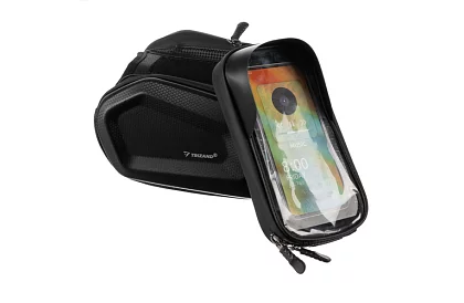 Geantă impermeabilă pentru bicicletă cu suport pentru telefon mobil