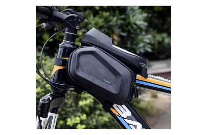 Geantă impermeabilă pentru bicicletă cu suport pentru telefon mobil