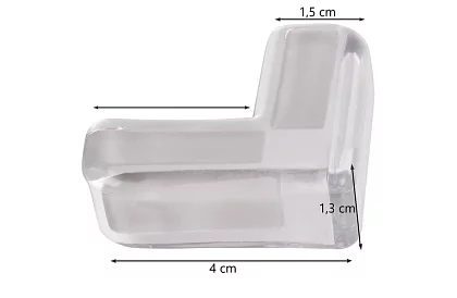 Protecție din silicon pentru colțurile mobilierului - set de 12 bucăți
