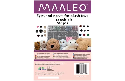 Ochi și nasuri pentru plușuri – set de 560 de bucăți + husă