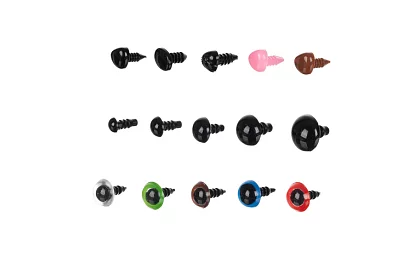 Ochi și nasuri pentru plușuri – set de 560 de bucăți + husă