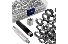 Set de 100 bucăți de ochiuri pentru pânze cu nituitor și perforator