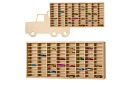 Camion raft de lemn - organizator pentru mașinuțe - 80 de compartimente