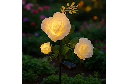 Lampa LED solară de grădină – trandafir