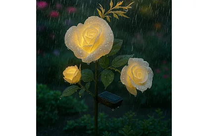 Lampa LED solară de grădină – trandafir