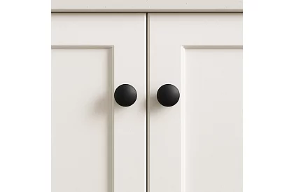 Uși de mobilier – butoane negre - 10 bucăți