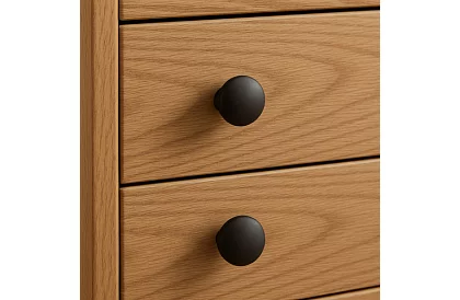 Uși de mobilier – butoane negre - 10 bucăți