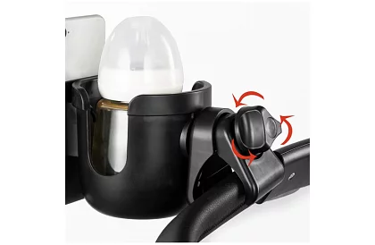 Suport pentru băuturi și telefon pe mânerul căruciorului