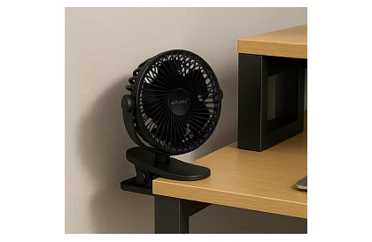 Ventilator wireless cu clemă – încărcare USB-C 1200 mAh