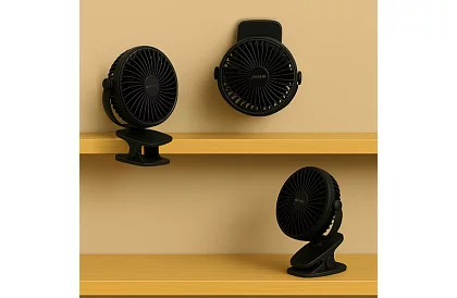 Ventilator wireless cu clemă – încărcare USB-C 1200 mAh