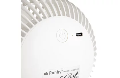 Ventilator wireless cu clemă - alb - încărcare USB-C 1200 mAh