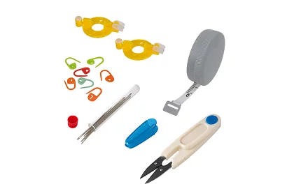 Set de croșetat în husă cu accesorii – 58 piese