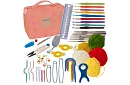 Set de croșetat în husă cu accesorii – 58 piese