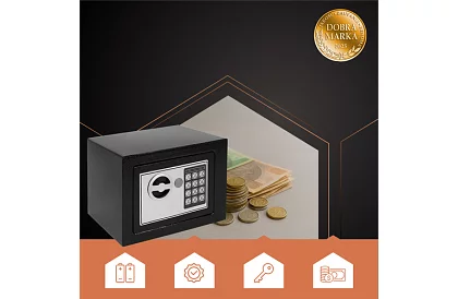 Seif combinat cu încuietoare cu cod și cheie