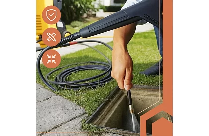 Hose de înaltă presiune pentru curățarea conductelor și suprafețelor – 15 metri