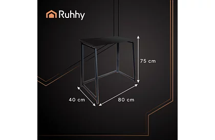 Masa de birou pliabilă neagră – 80 x 75 x 40 cm