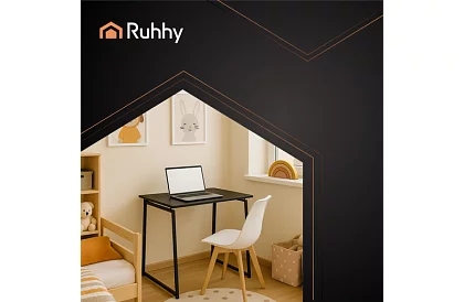 Masa de birou pliabilă neagră – 80 x 75 x 40 cm