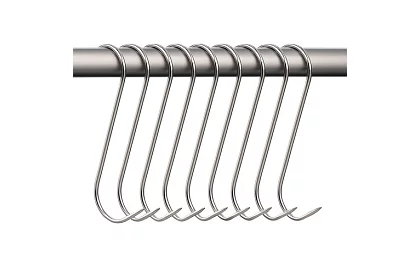 Cârlige din oțel inoxidabil pentru carne - 15 bucăți