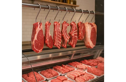 Cârlige din oțel inoxidabil pentru carne - 15 bucăți