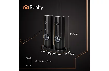 Set de râșnițe electrice cu suport – 2 bucăți