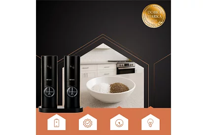 Set de râșnițe electrice cu suport – 2 bucăți