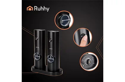 Set de râșnițe electrice cu suport – 2 bucăți