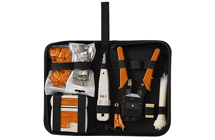 Tester de cabluri RJ45/RJ11 + clești de crimpare - totul pentru instalarea rețelei ethernet