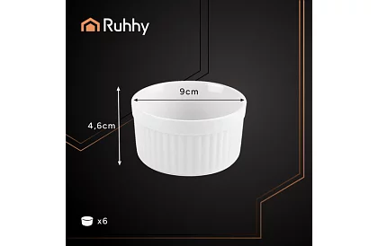 Boluri de ceramică pentru cuptor RAMEKINY – 6 bucăți în set